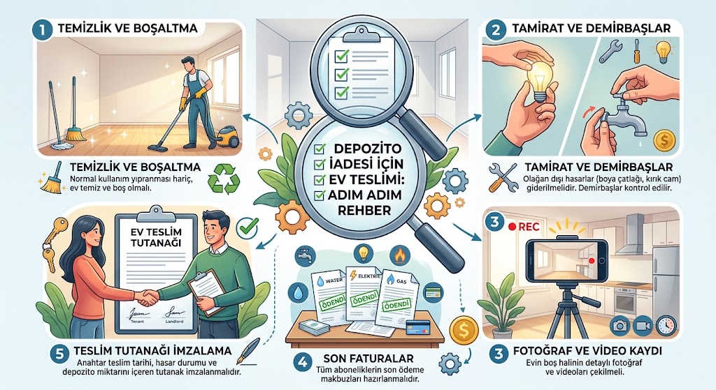 Depozito iadesi için ev nasıl teslim edilir?
