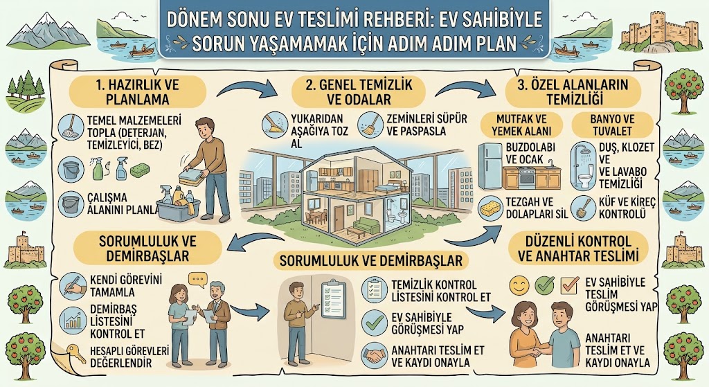 Dönem sonu ev teslimi: ev sahibiyle sorun yaşamamak için