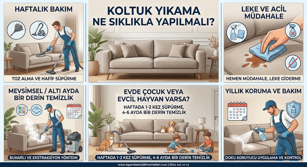 Koltuk yıkama ne sıklıkla yapılmalı?